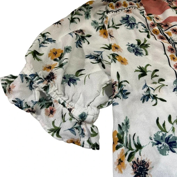 Lucky Brand Women's Floral Border Print Peplum Top Size Small - Picture 8 of 11